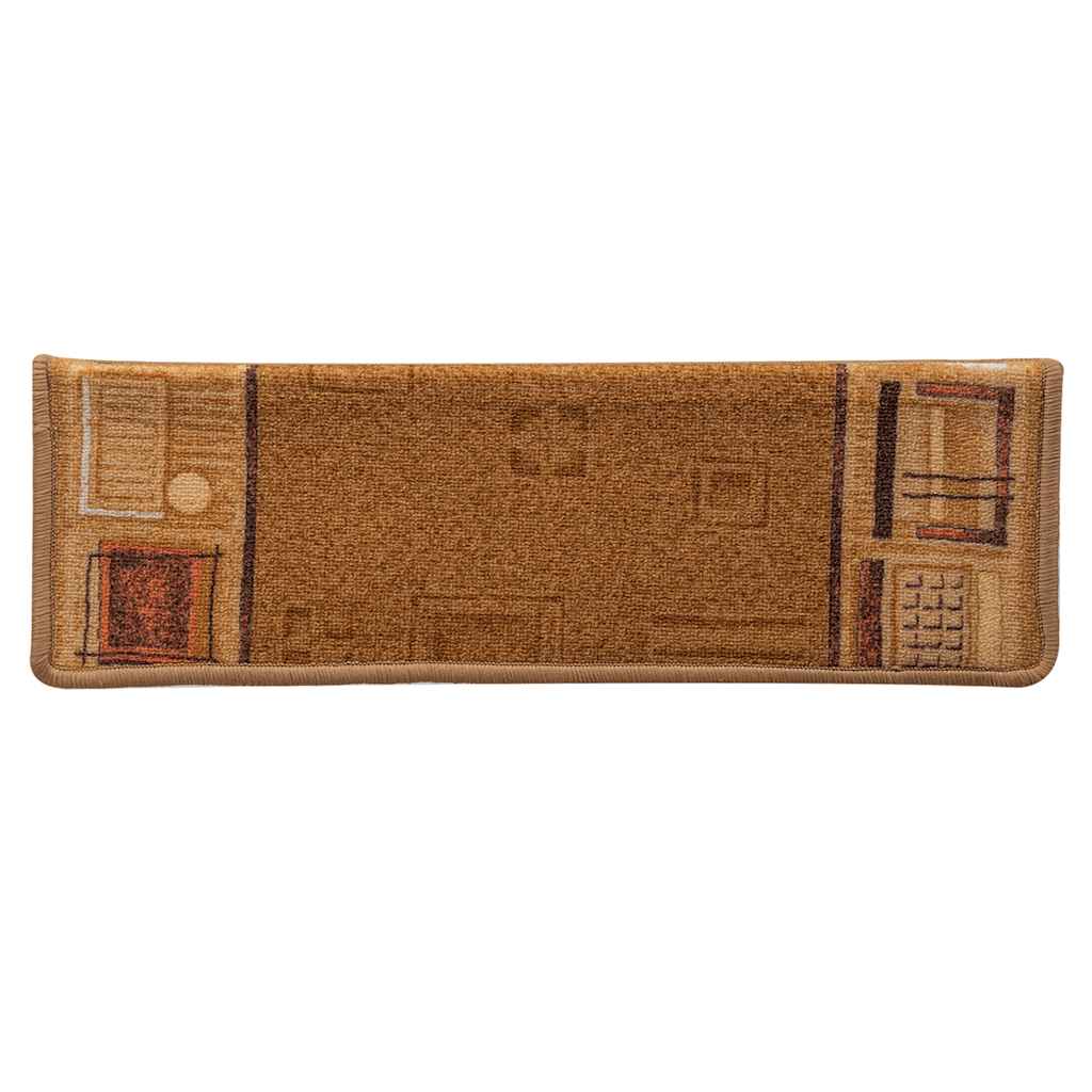 selvklæbende trappemåtter 10 stk. 65x21x4 cm beige