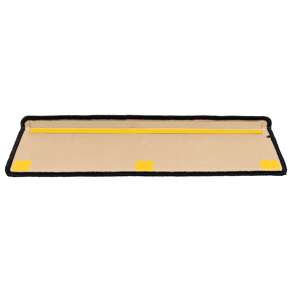 selvklæbende trappemåtter 5 stk. 65x21x4 cm sort og grå