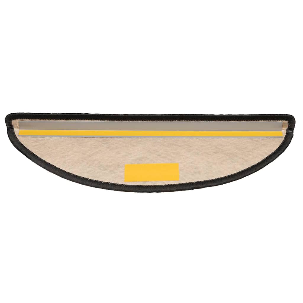 selvklæbende trappemåtter 15 stk. 56x17x3cm sisal-look antracit