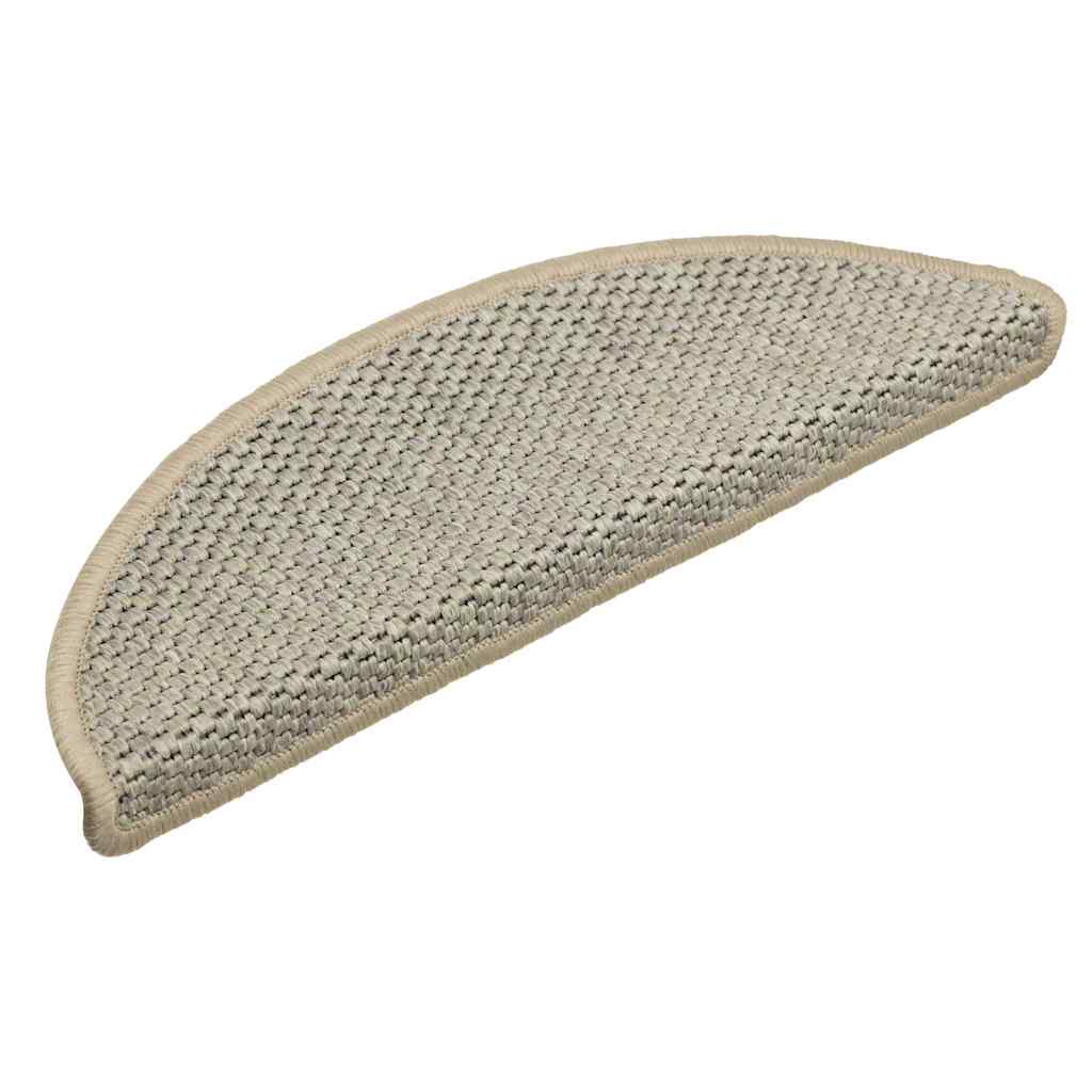 selvklæbende trappemåtte 15 stk. 56x17x3 cm sisal-look lysegrøn