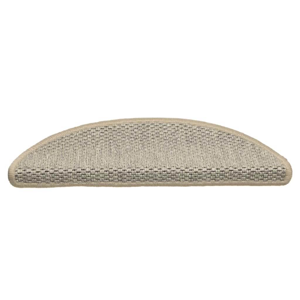 selvklæbende trappemåtte 15 stk. 56x17x3 cm sisal-look lysegrøn