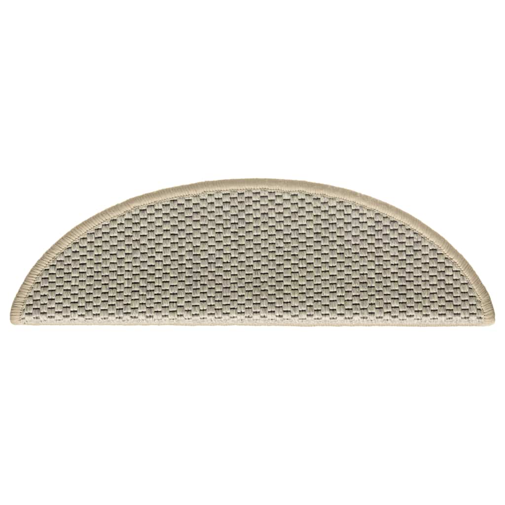 selvklæbende trappemåtte 15 stk. 56x17x3 cm sisal-look lysegrøn
