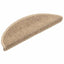 selvklæbende trappemåtter 15stk. 56x17x3cm sisal-look sandfarve