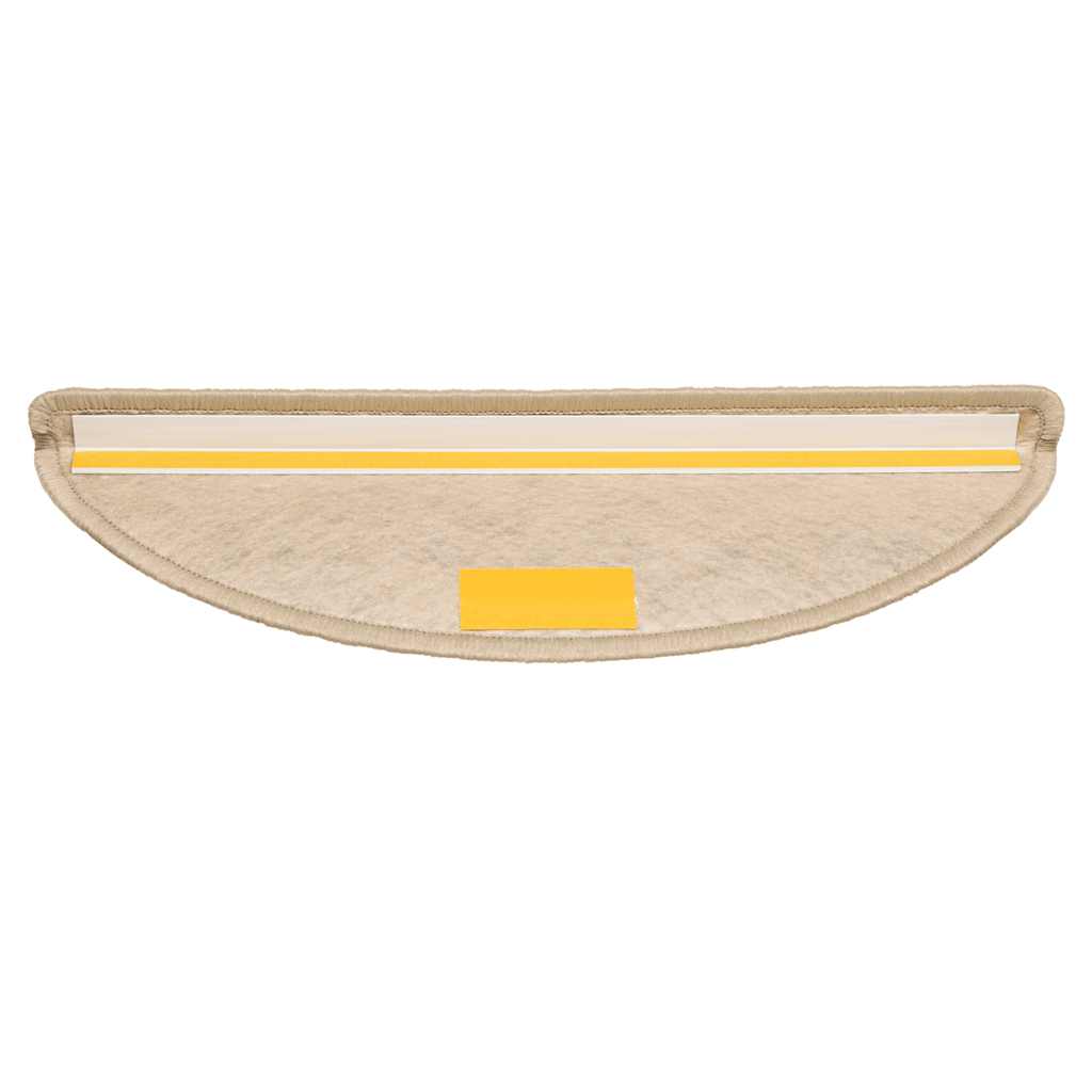 selvklæbende trappemåtter 15stk. 56x17x3cm sisal-look sandfarve
