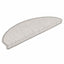 selvklæbende trappemåtter 15 stk. 65x21x4 cm sisal-look platina