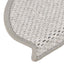 selvklæbende trappemåtter 15 stk. 65x21x4 cm sisal-look platina