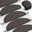 selvklæbende trappemåtter 15 stk. 65x21x4cm sisal-look antracit