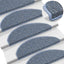 selvklæbende trappemåtter 15 stk. 65x21x4 cm sisal-look blå