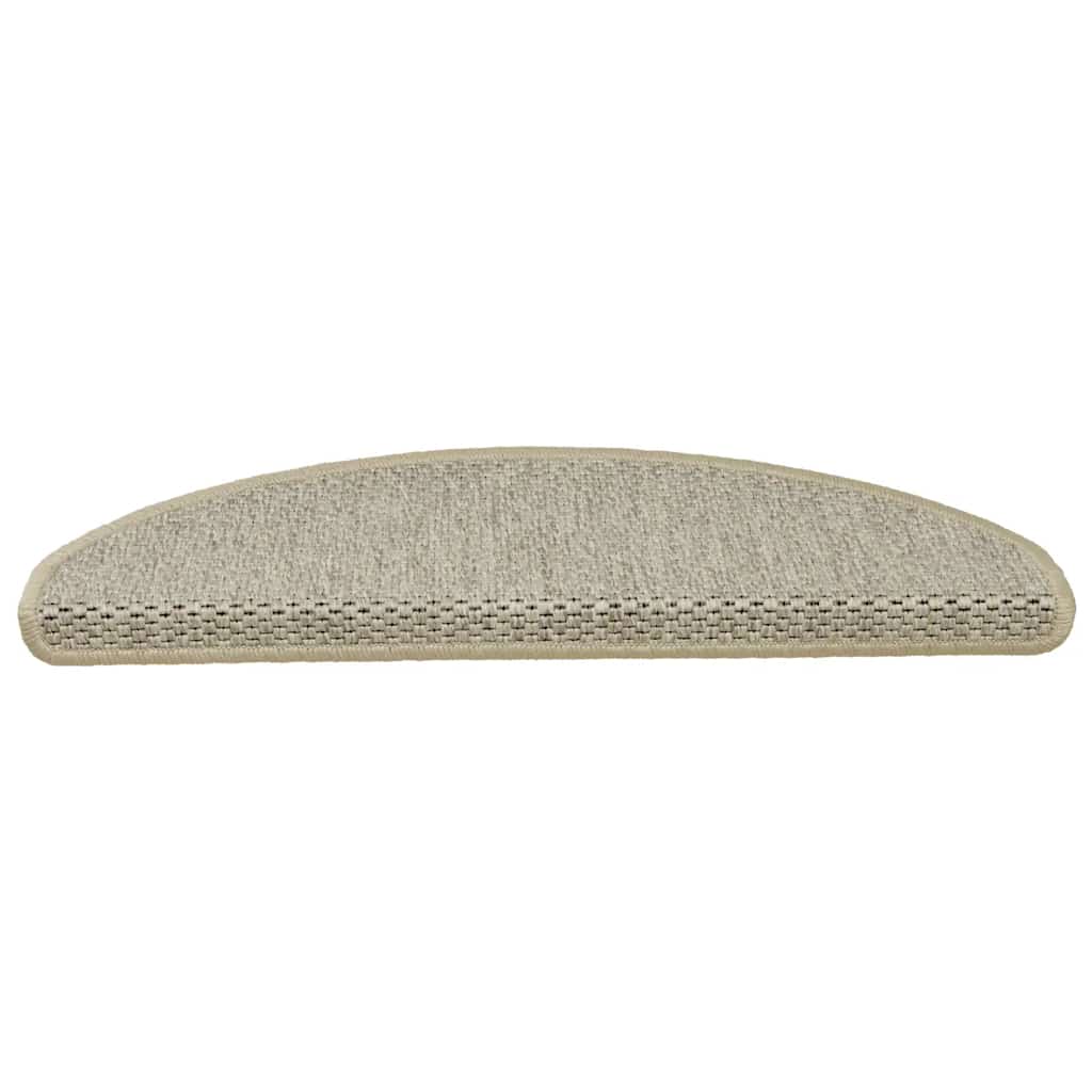 selvklæbende trappemåtte 15 stk. 65x21x4 cm sisal-look lysegrøn