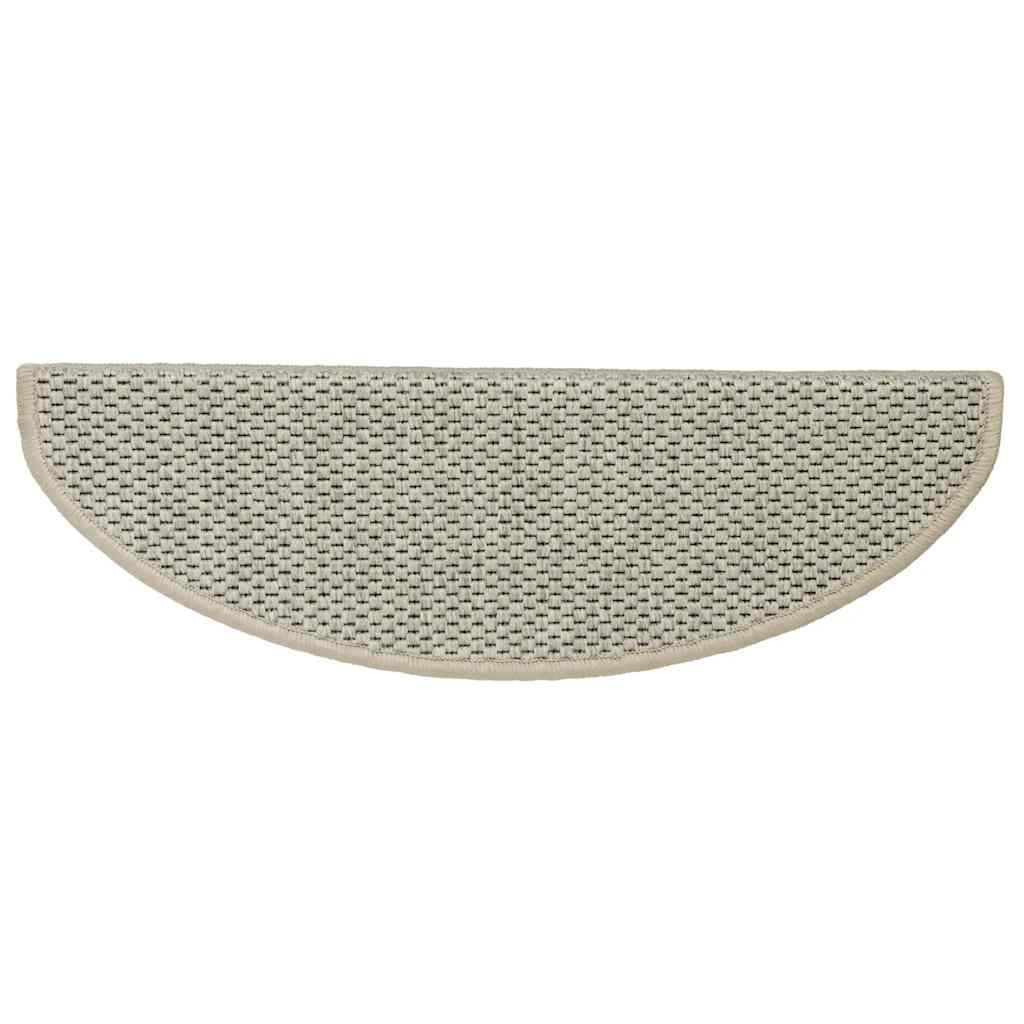 selvklæbende trappemåtte 15 stk. 65x21x4 cm sisal-look lysegrøn