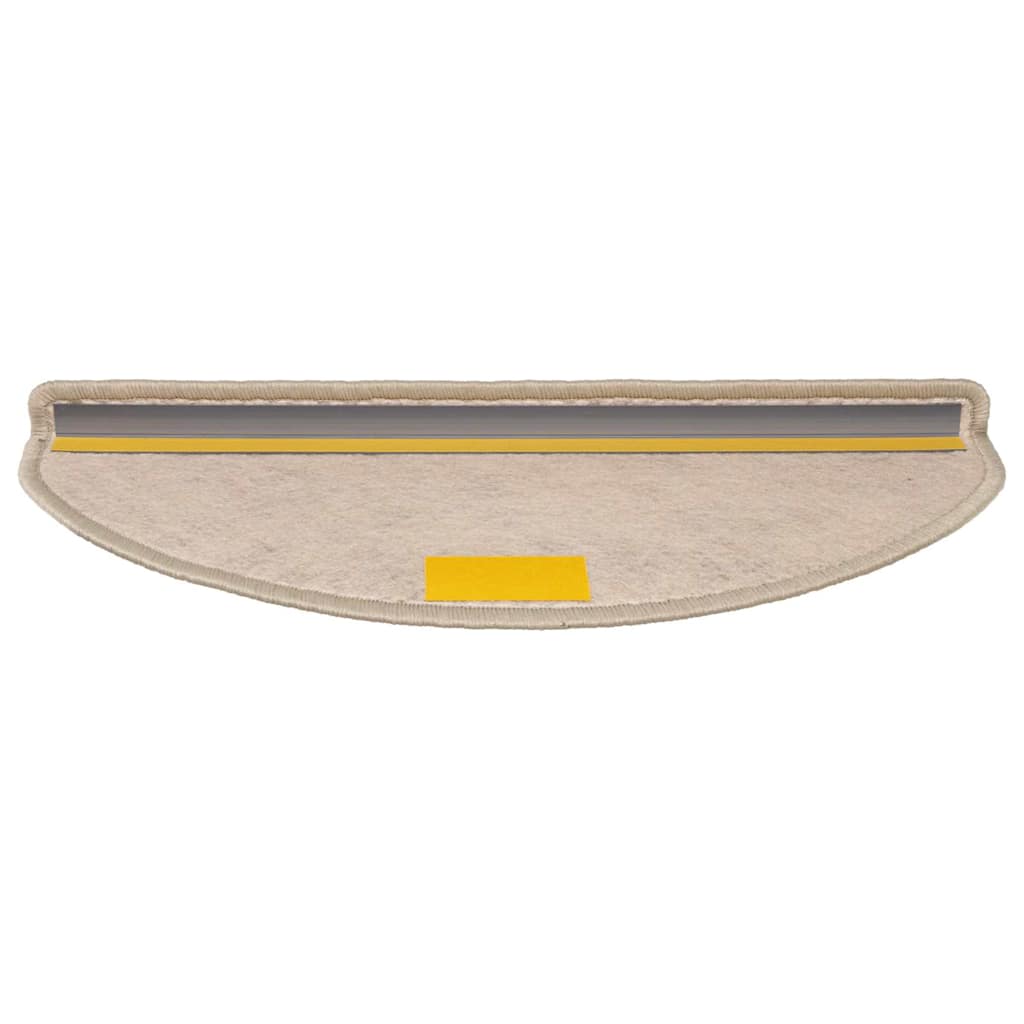 selvklæbende trappemåtter 15 stk. 65x21x4 cm sisal-look beige