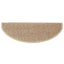 selvklæbende trappemåtter 15stk. 65x21x4cm sisal-look sandfarve