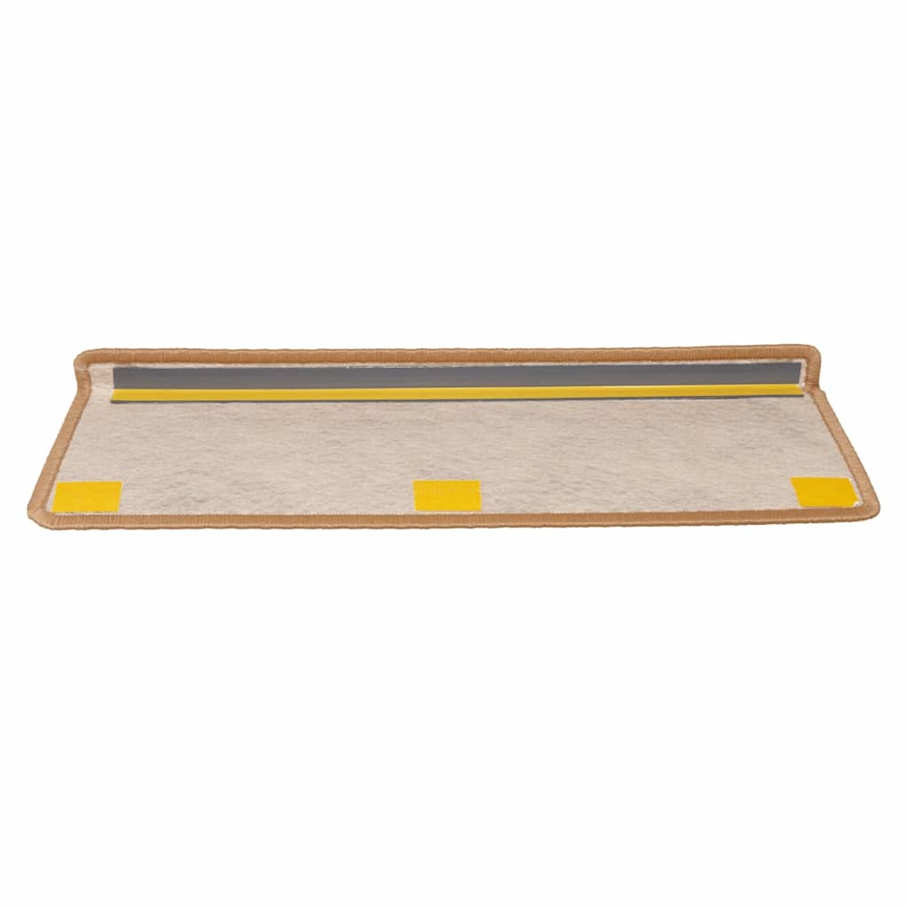 selvklæbende trappemåtter 15 stk. 65x21x4 cm sisal-look sisal