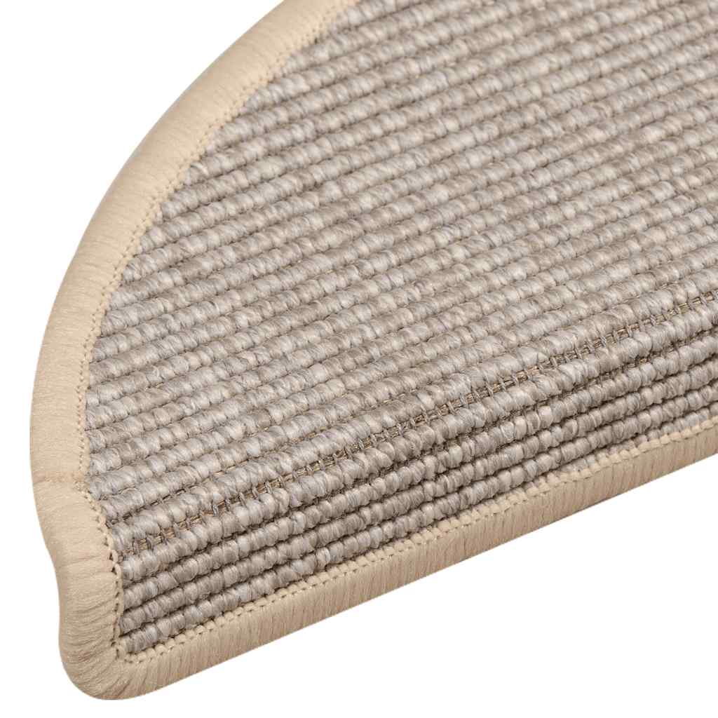 trappemåtter 15 stk. 56x17x3 cm sølv halvrund