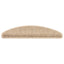 trappemåtter 15 stk. 56x17x3 cm lys beige halvrunde