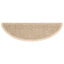 trappemåtter 15 stk. 56x17x3 cm lys beige halvrunde