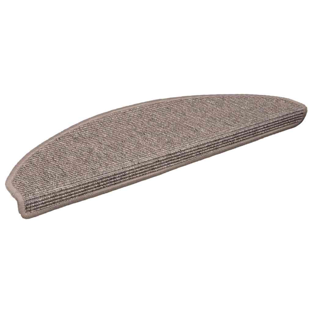 trappemåtter 15 stk. 65x21x4 cm mørkebeige halvrund store