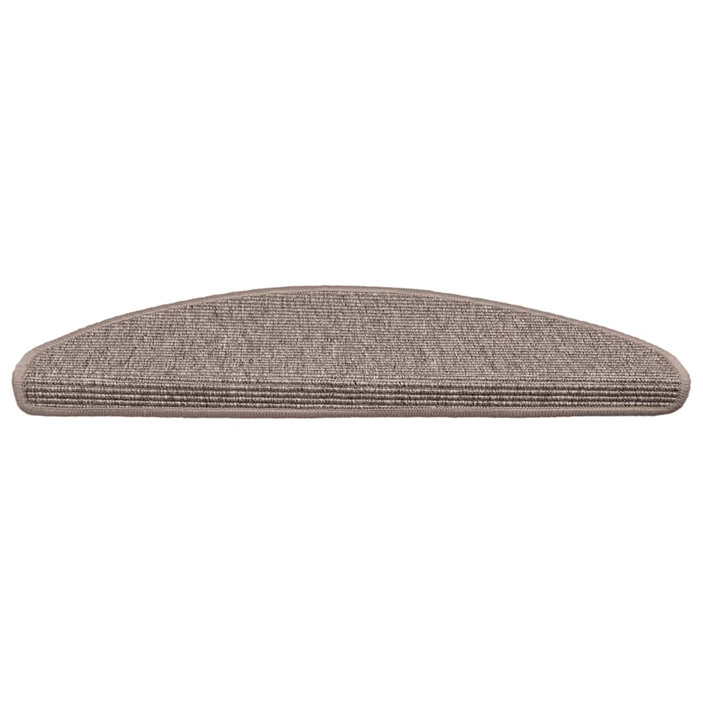 trappemåtter 15 stk. 65x21x4 cm mørkebeige halvrund store