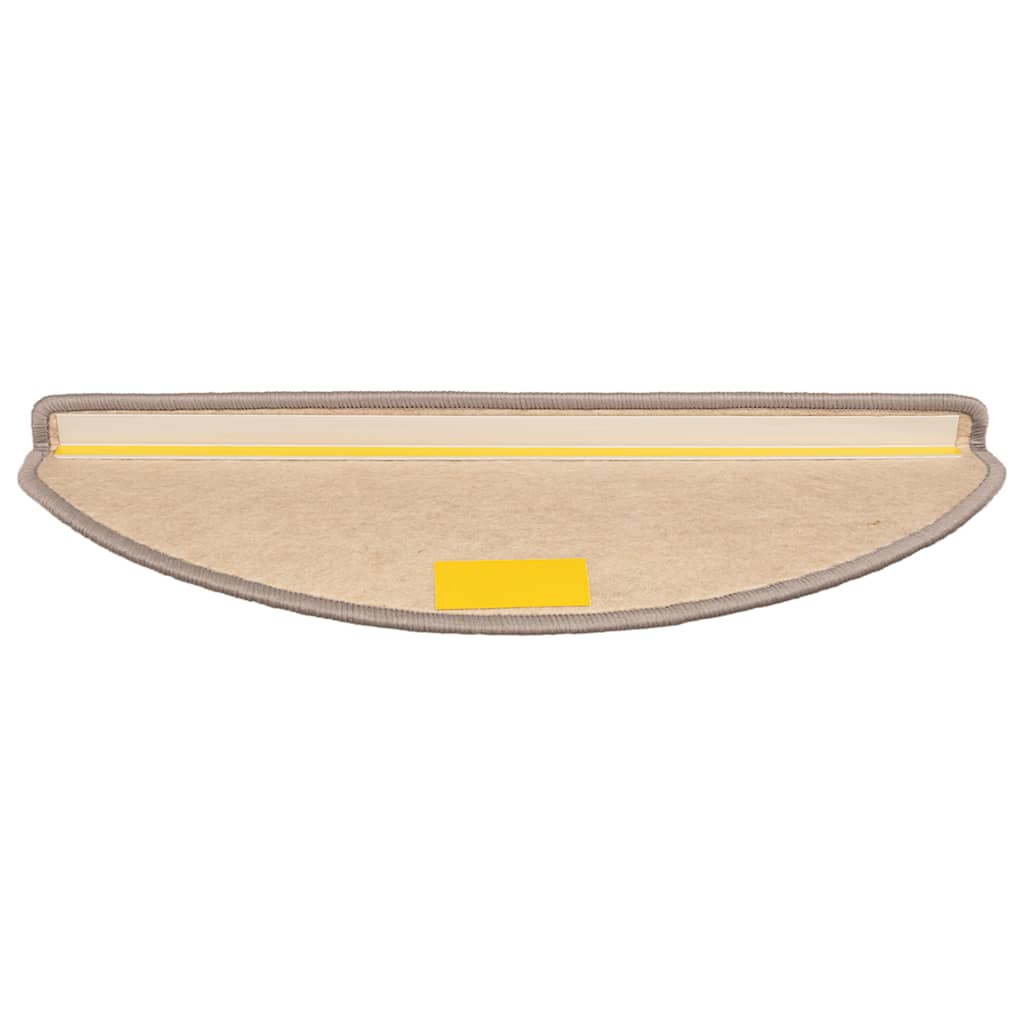 trappemåtter 15 stk. 65x21x4 cm mørkebeige halvrund store