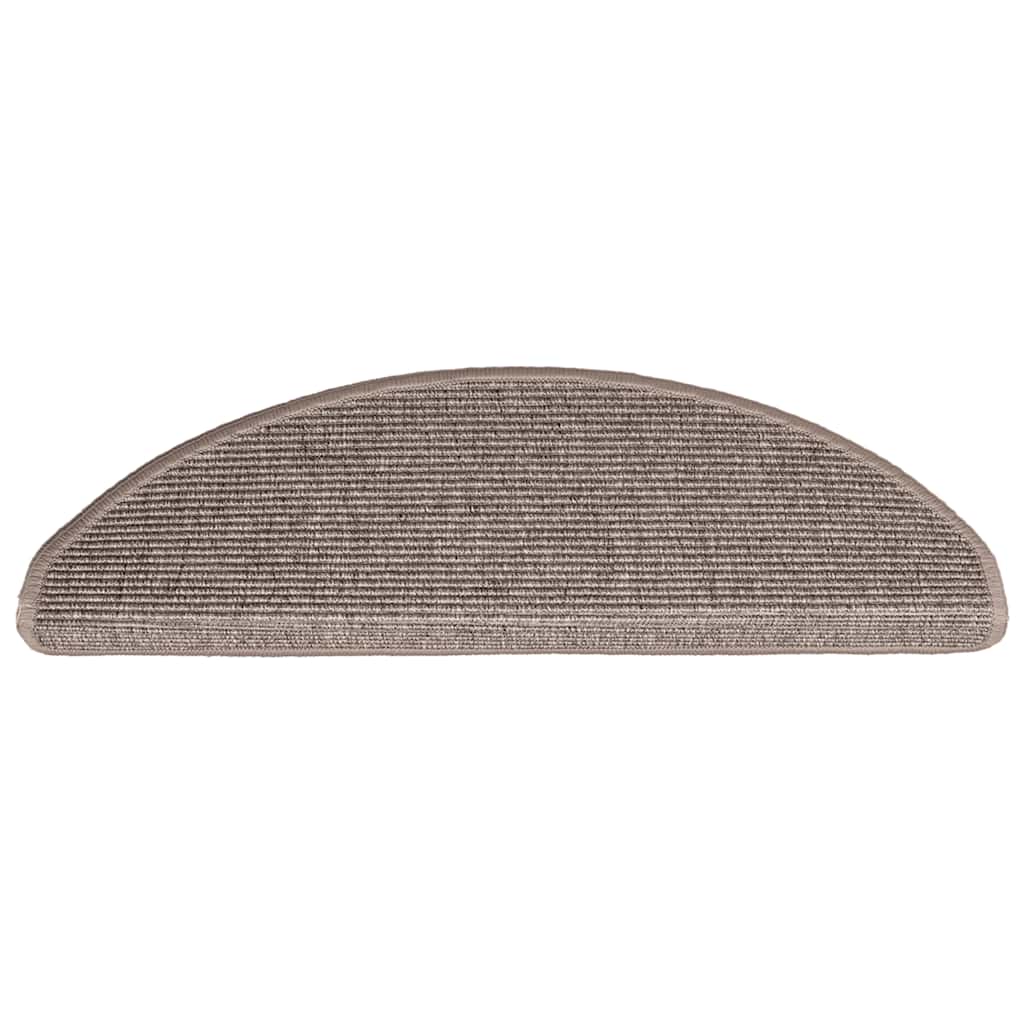 trappemåtter 15 stk. 65x21x4 cm mørkebeige halvrund store