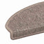 trappemåtter 15 stk. 65x21x4 cm mørkebeige halvrund store
