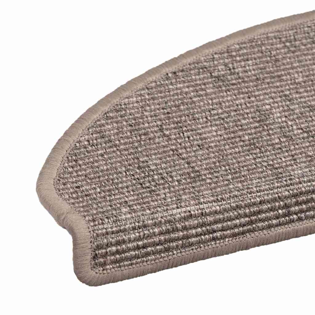 trappemåtter 15 stk. 65x21x4 cm mørkebeige halvrund store