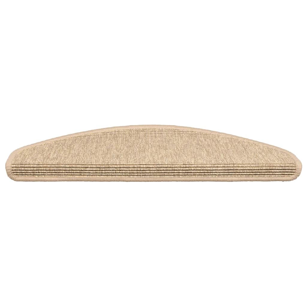 trappemåtter 15 stk. 65 x 21 x 4 cm lys beige halvrund store