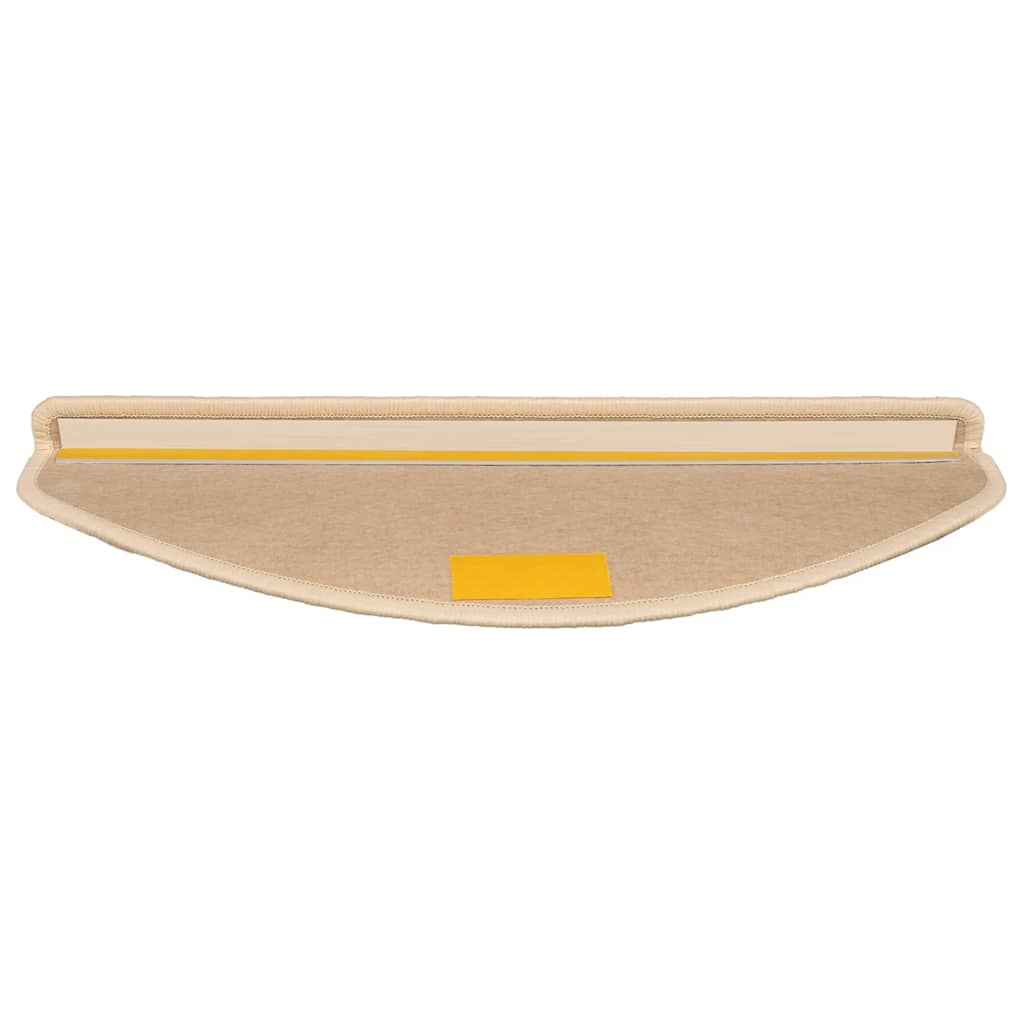 trappemåtter 15 stk. 65 x 21 x 4 cm lys beige halvrund store