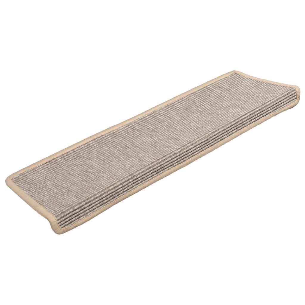 trappemåtter 15 stk. 65x21x4 cm sølv rektangulær kant