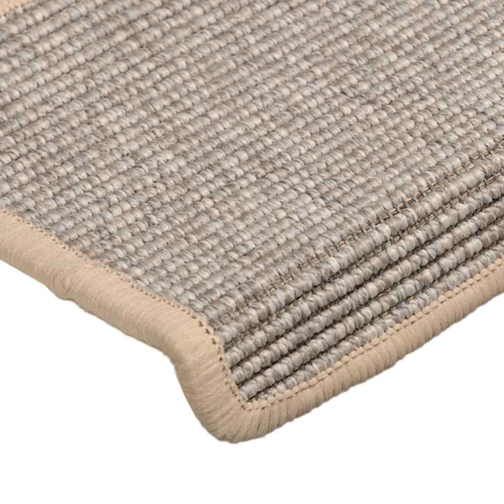trappemåtter 15 stk. 65x21x4 cm sølv rektangulær kant