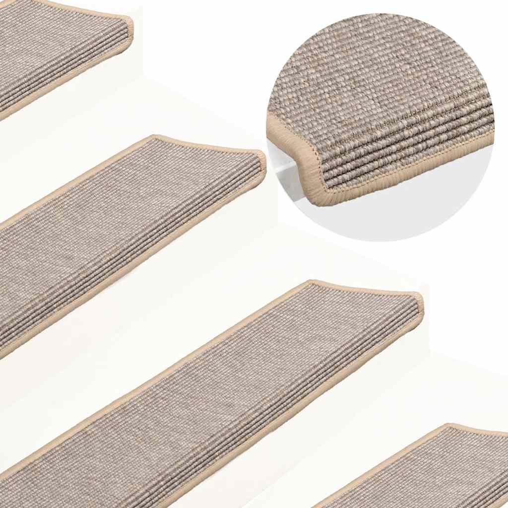 trappemåtter 15 stk. 65x21x4 cm sølv rektangulær kant