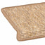 trappemåtter 15 stk. 65x21x4 cm lysebrune rektangulære kanter