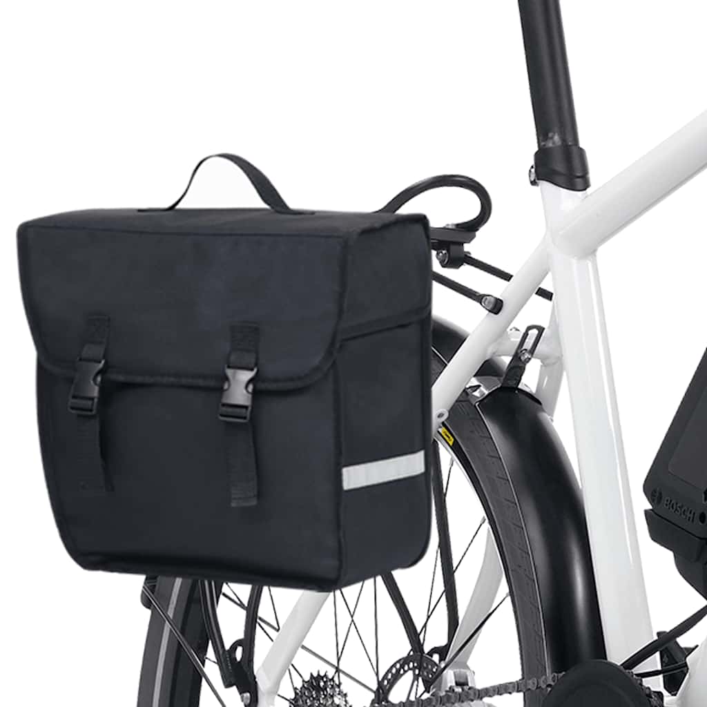 enkelt cykeltaske til bagagebærer vandtæt 21 l sort