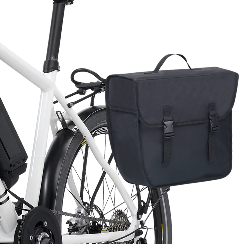 enkelt cykeltaske til bagagebærer vandtæt 21 l sort