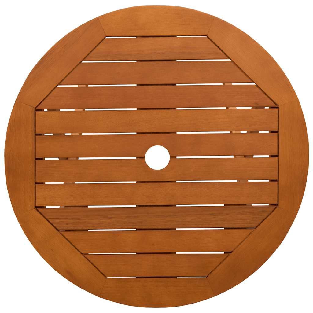 foldbart havebord Ø60x75 cm massivt eukalyptustræ