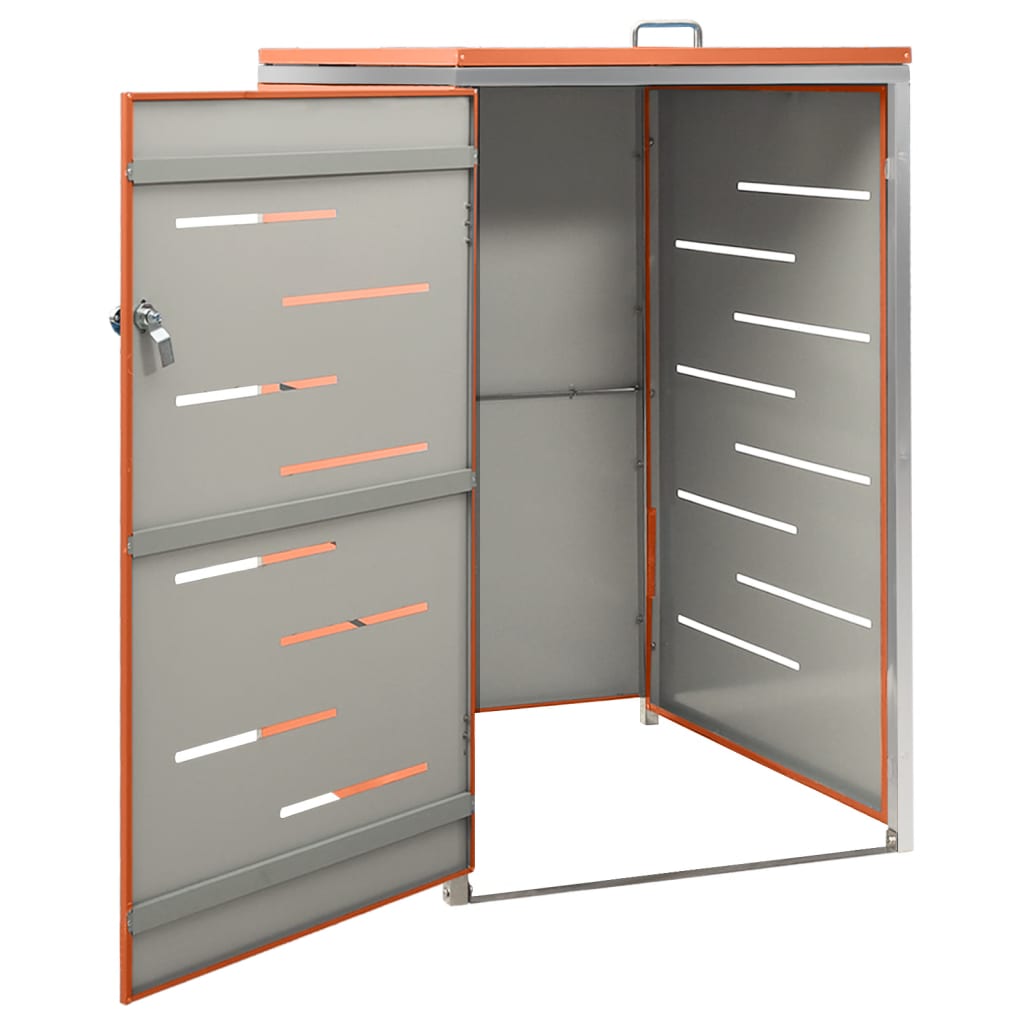 enkelt skraldespandsskjuler 69x77,5x115 cm rustfrit stål