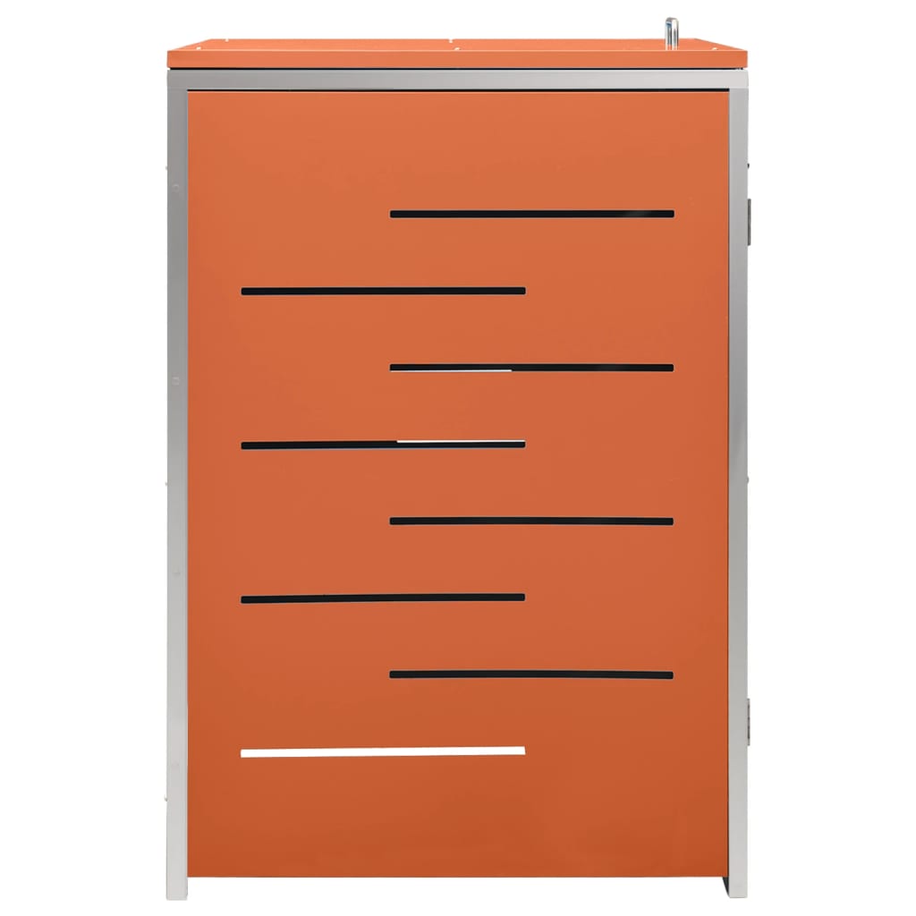 enkelt skraldespandsskjuler 69x77,5x115 cm rustfrit stål