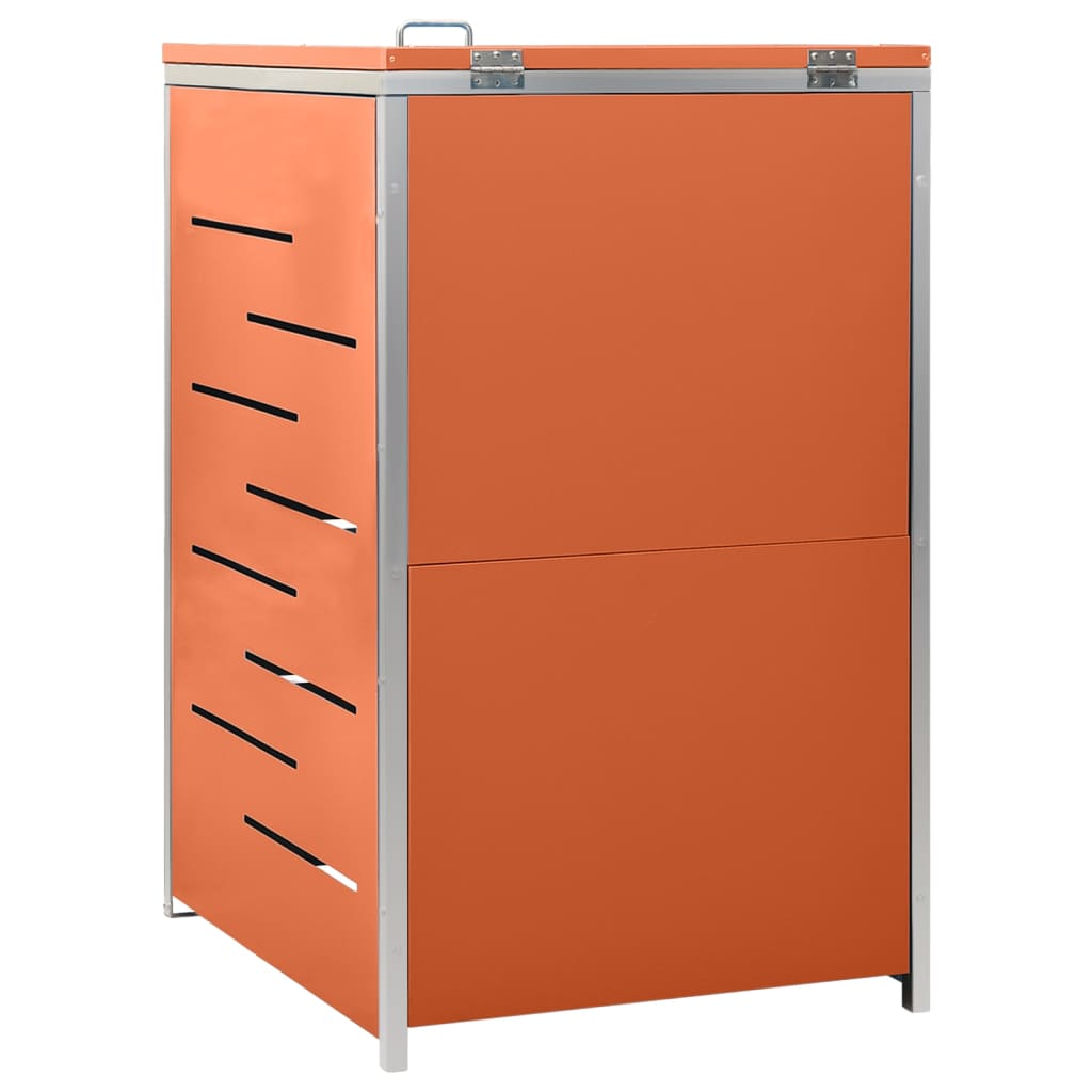 enkelt skraldespandsskjuler 69x77,5x115 cm rustfrit stål