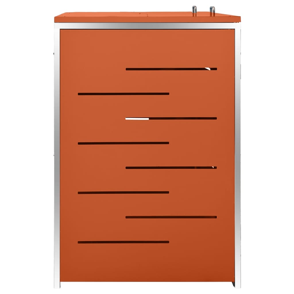 dobbelt skraldespandsskjuler 138x77,5x115 cm rustfrit stål