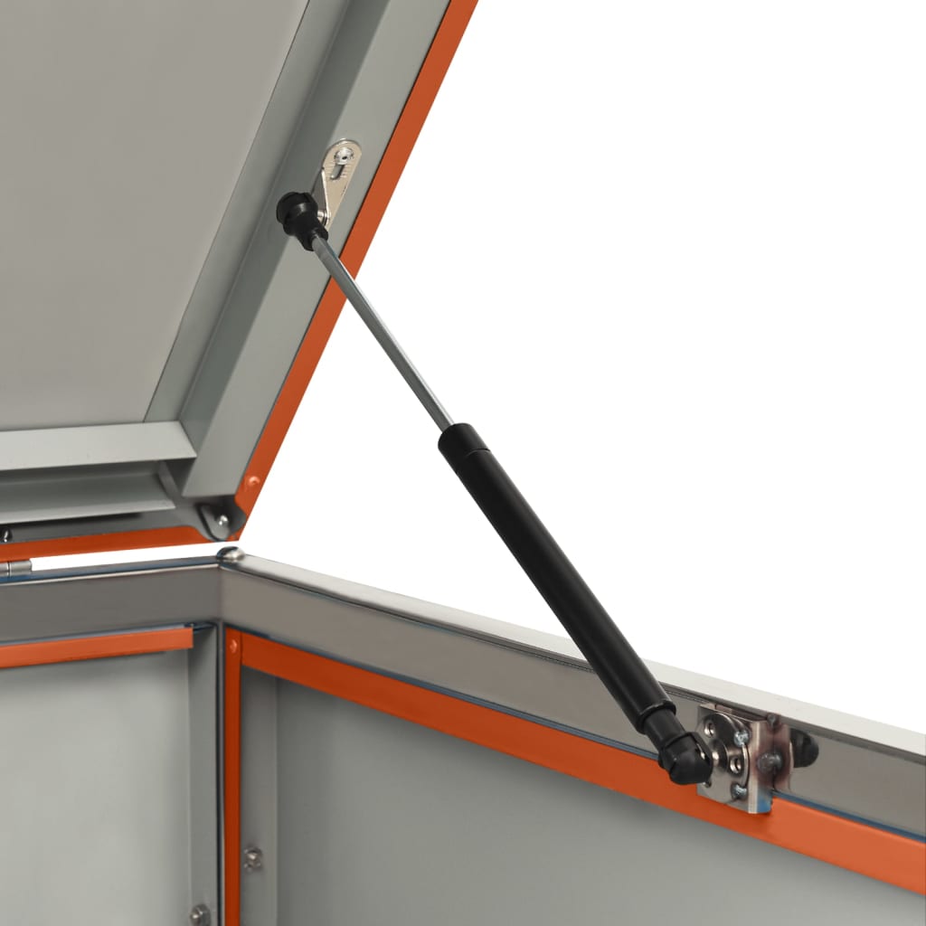 tredobbelt skraldespandsskjuler 207x77,5x115 cm rustfrit stål
