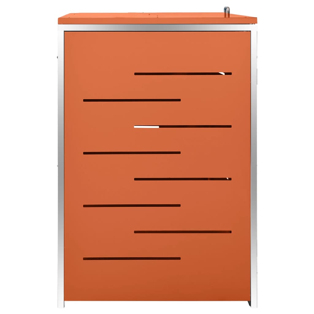 firedobbelt skraldespandsskjuler 276,5x77,5x115 rustfrit stål