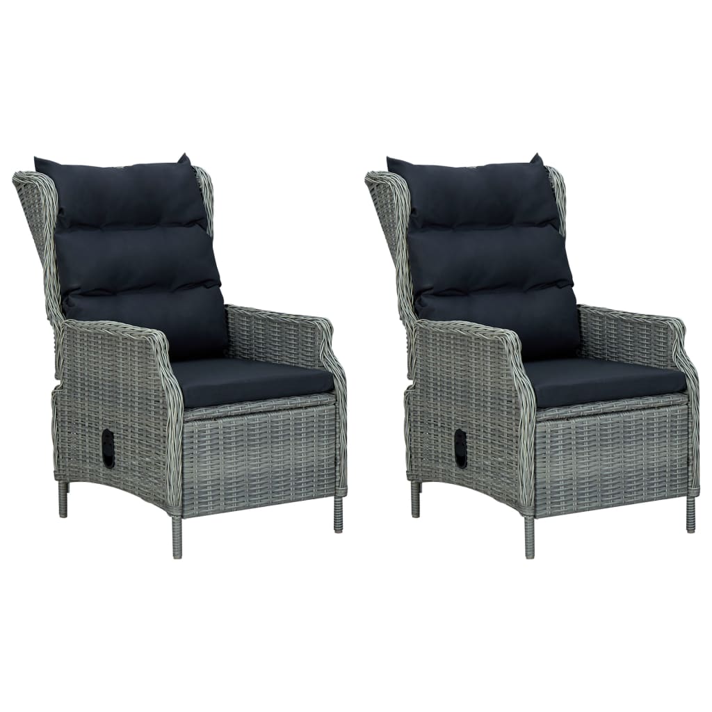 spisebordssæt til haven 3 dele lysegrå