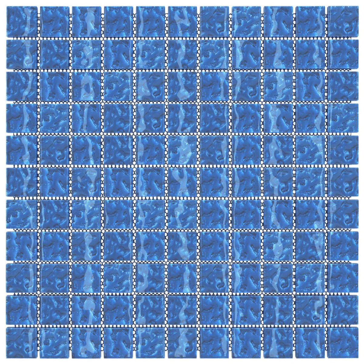 Mosaikflise 11 stk. 50 x 50 cm Blå Glas