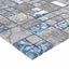 Mosaikflise 22 stk. 30 x 30 cm Grå og Blå Glas