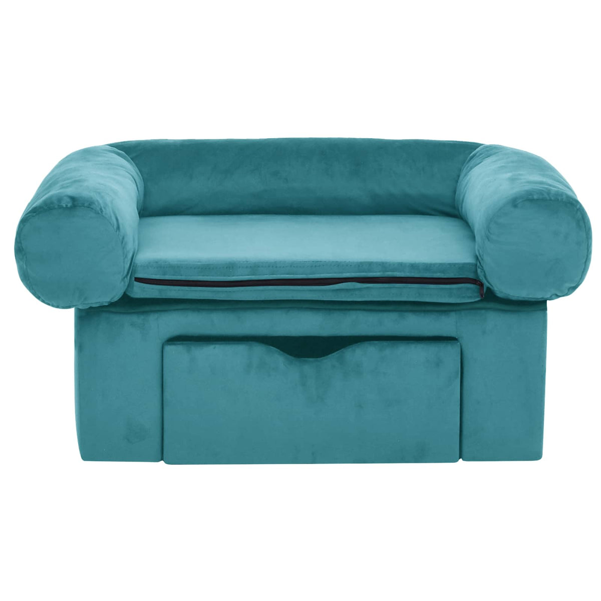 Hundesofa med opbevaring Turkis 75 x 50 x 38cm Plys