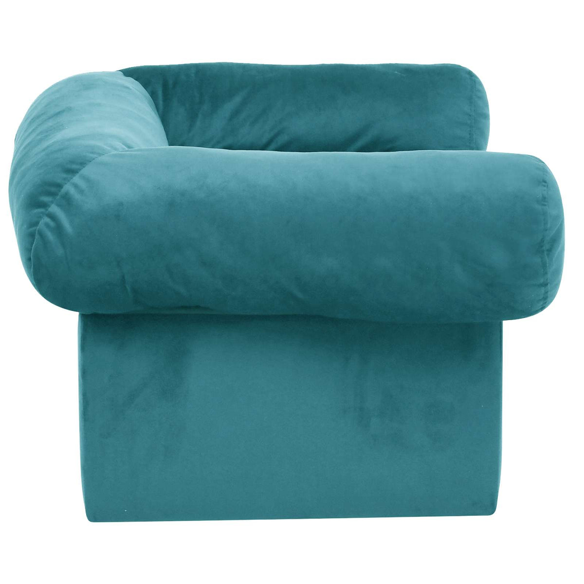 Hundesofa med opbevaring Turkis 75 x 50 x 38cm Plys