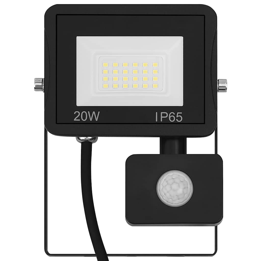LED-projektør med sensor 20 W varm hvid