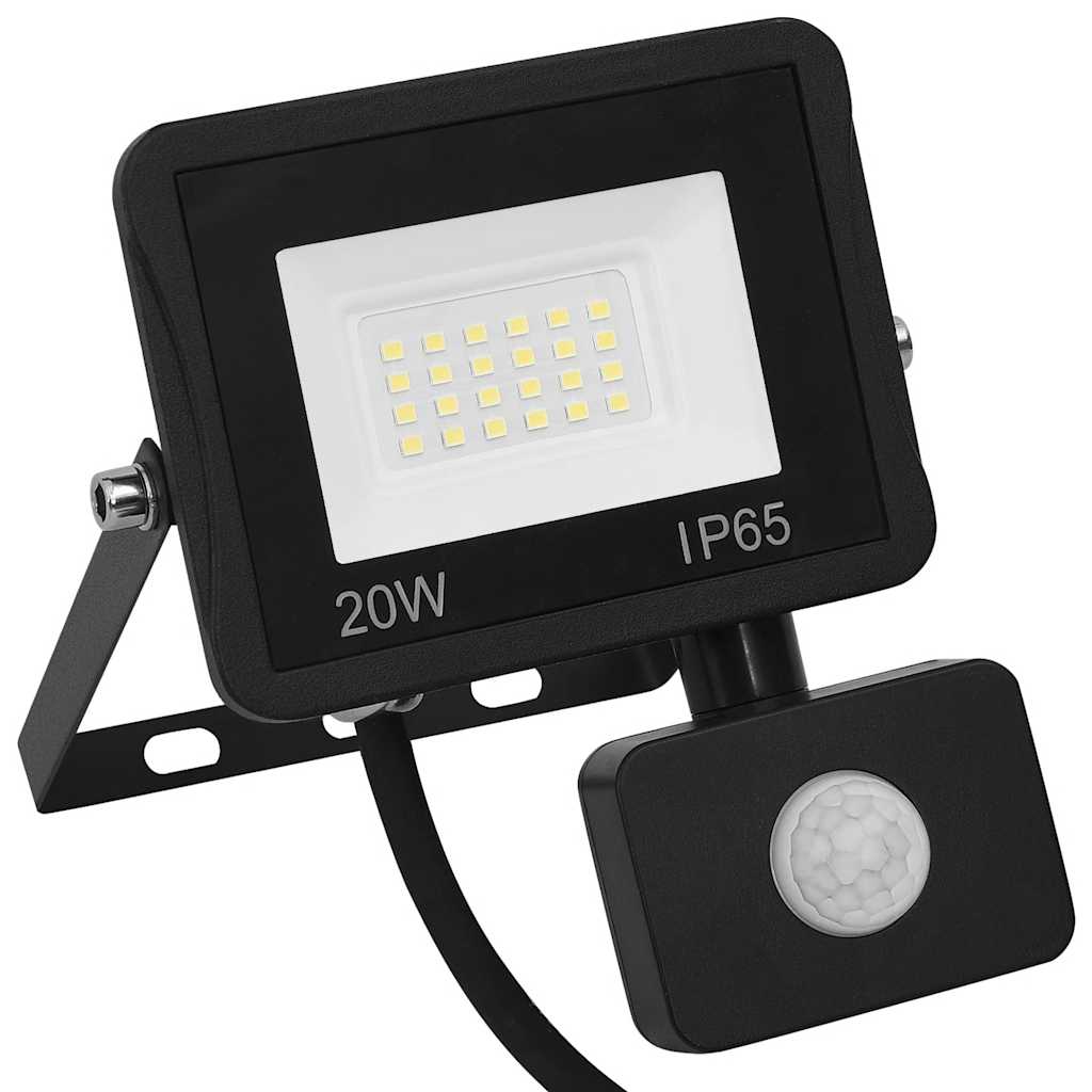 LED-projektør med sensor 20 W varm hvid