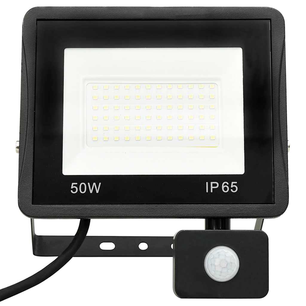 LED-projektør med sensor 50 W varmt hvidt lys