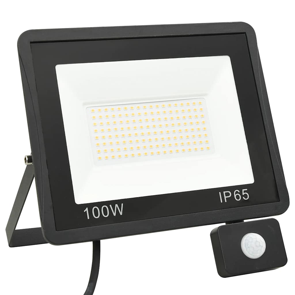 LED-projektør med sensor 100 W varm hvid